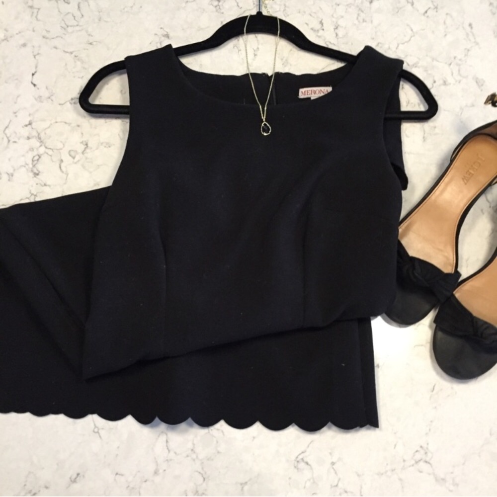 J Crew Inspired Scalloped Sheath Dress